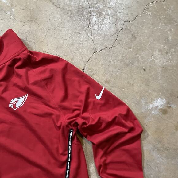 Arizona Cardinals Nike Fleece Mens Large 1/4 Zip Red NFL Pullover - Picture 2 of 6